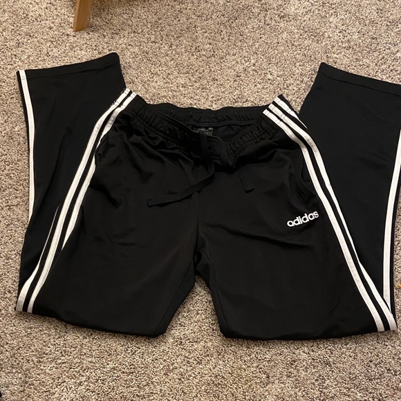 Adidas Black Sweatpants with White Accents - Picture 1 of 3